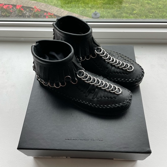 Alexander Wang Montana Moccasins black leather 6.5 - Picture 2 of 12